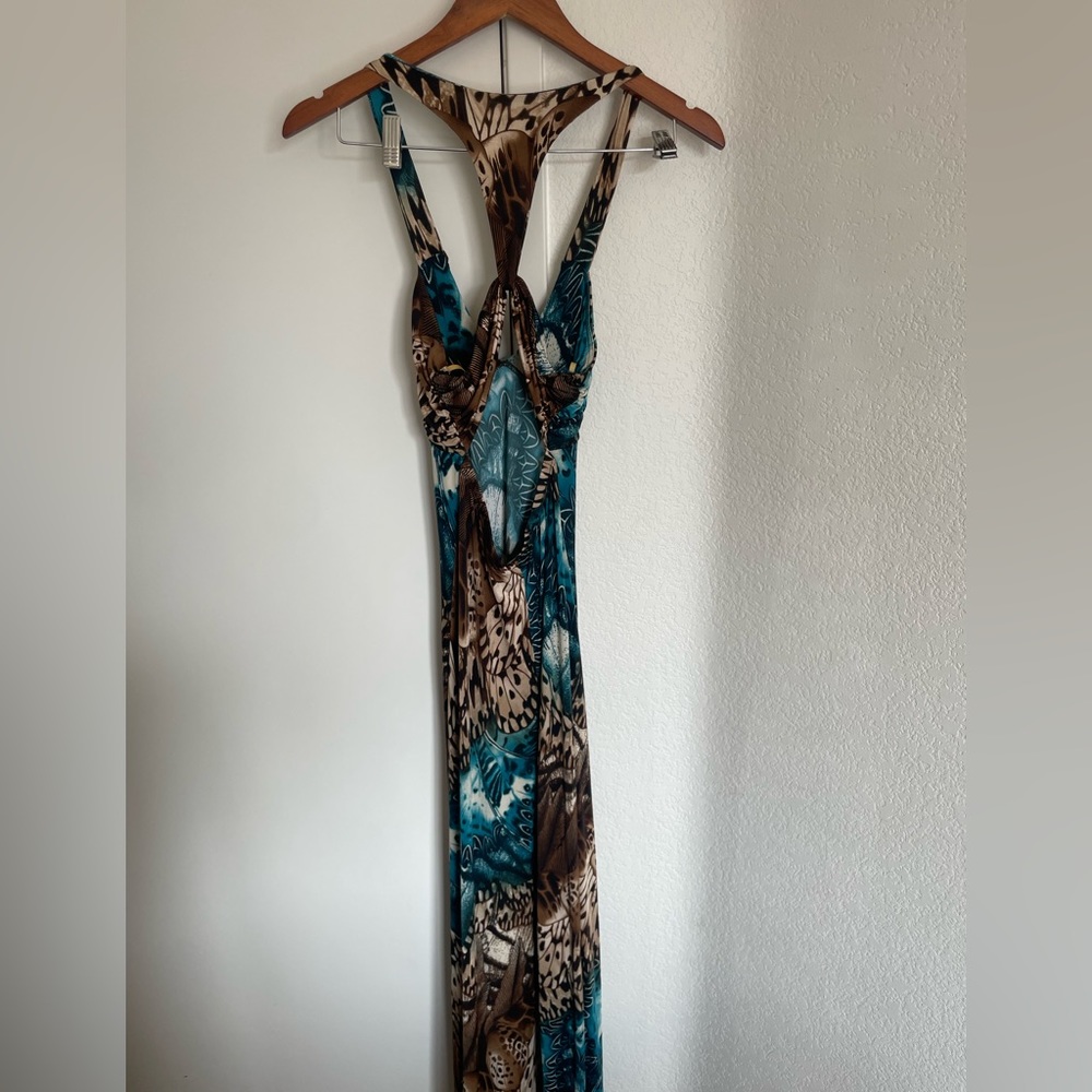 Small abstract leopard print S-Twelve maxi dress